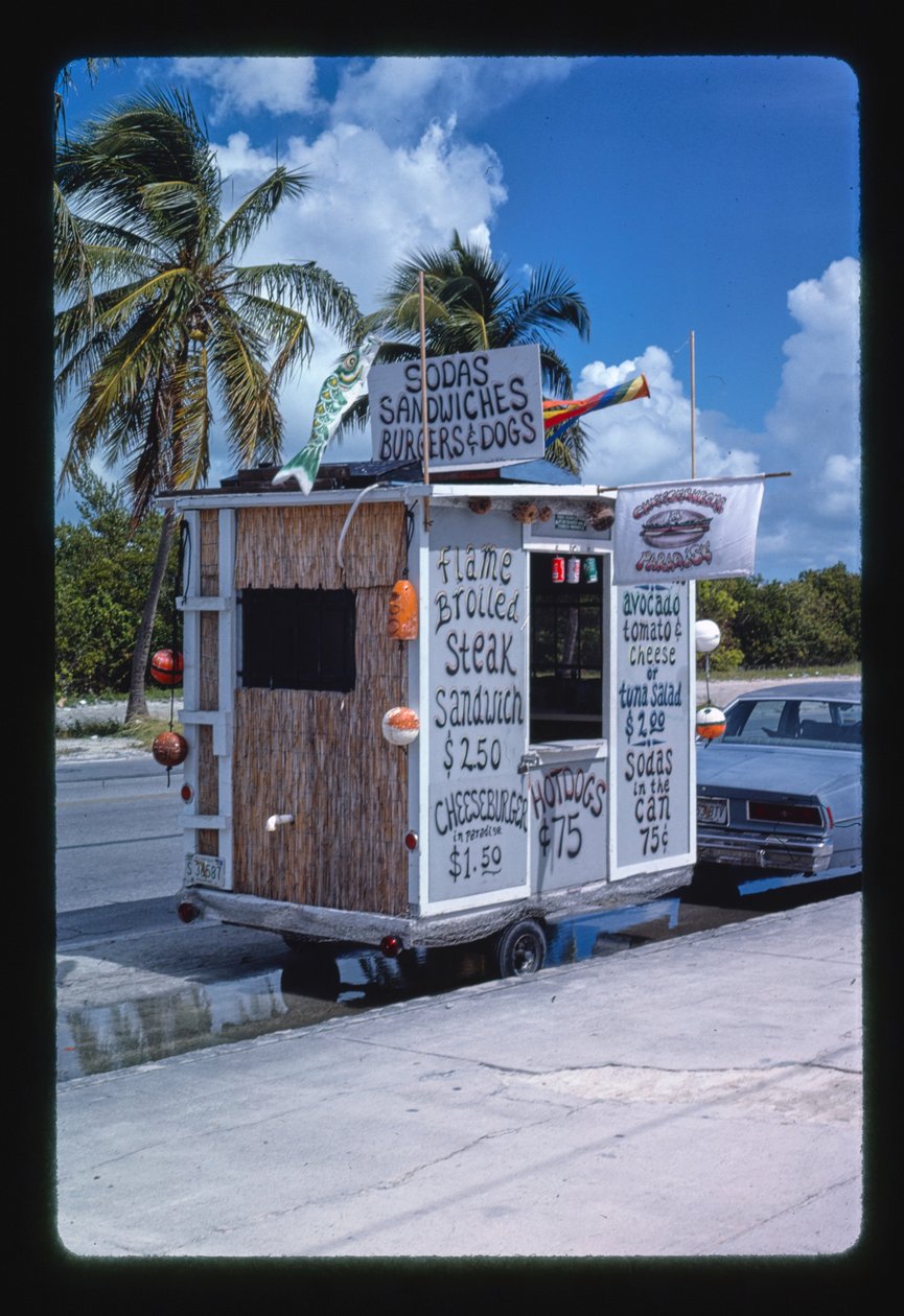 Coche restaurante de playa, Cayo Hueso, Florida, EE.UU. de John Margolies