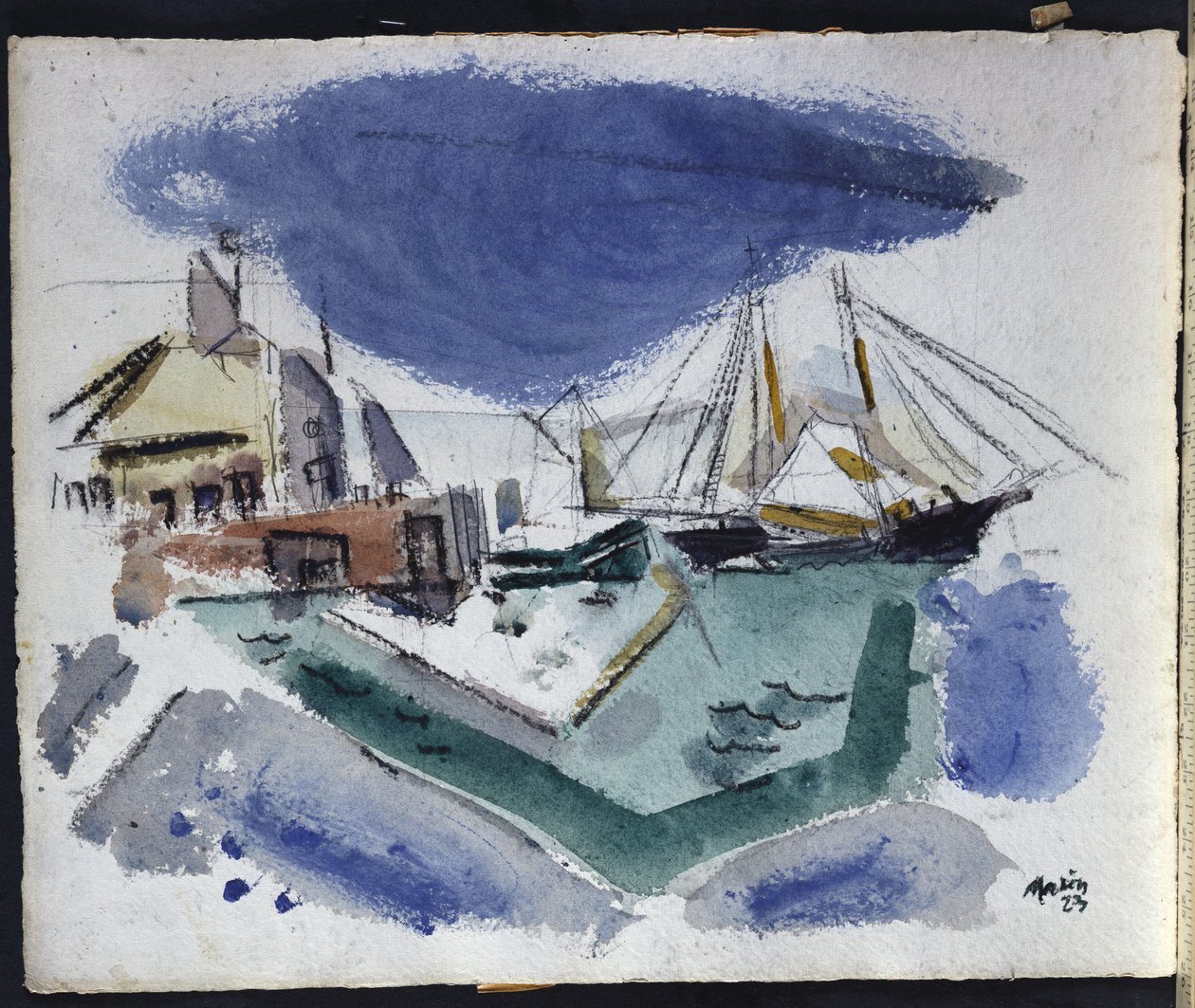 Escena del puerto de John Marin