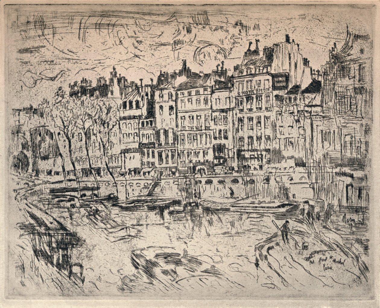 Cerca del Pont St Michel, 1915 de John Marin