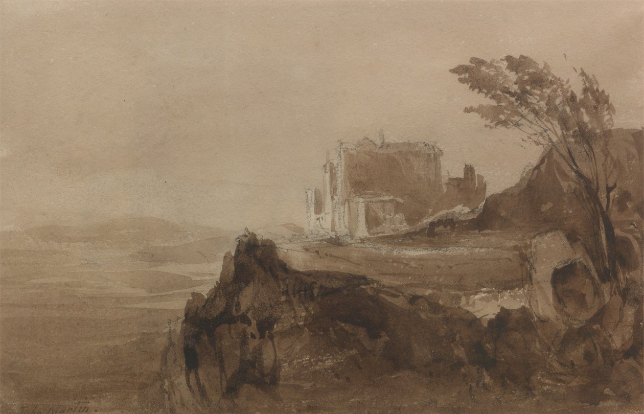 Una casa en una colina de John Martin