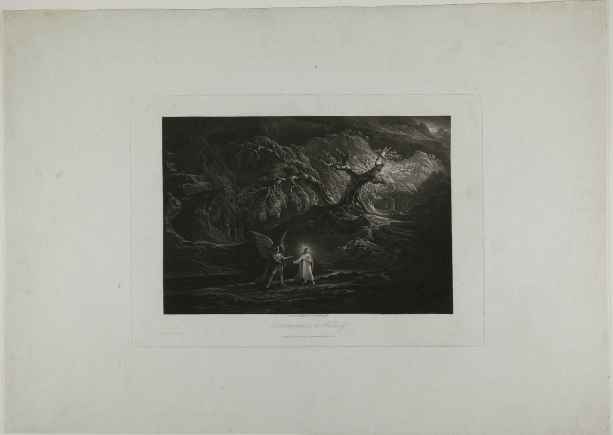 Cristo Tentado en el Desierto de John Martin