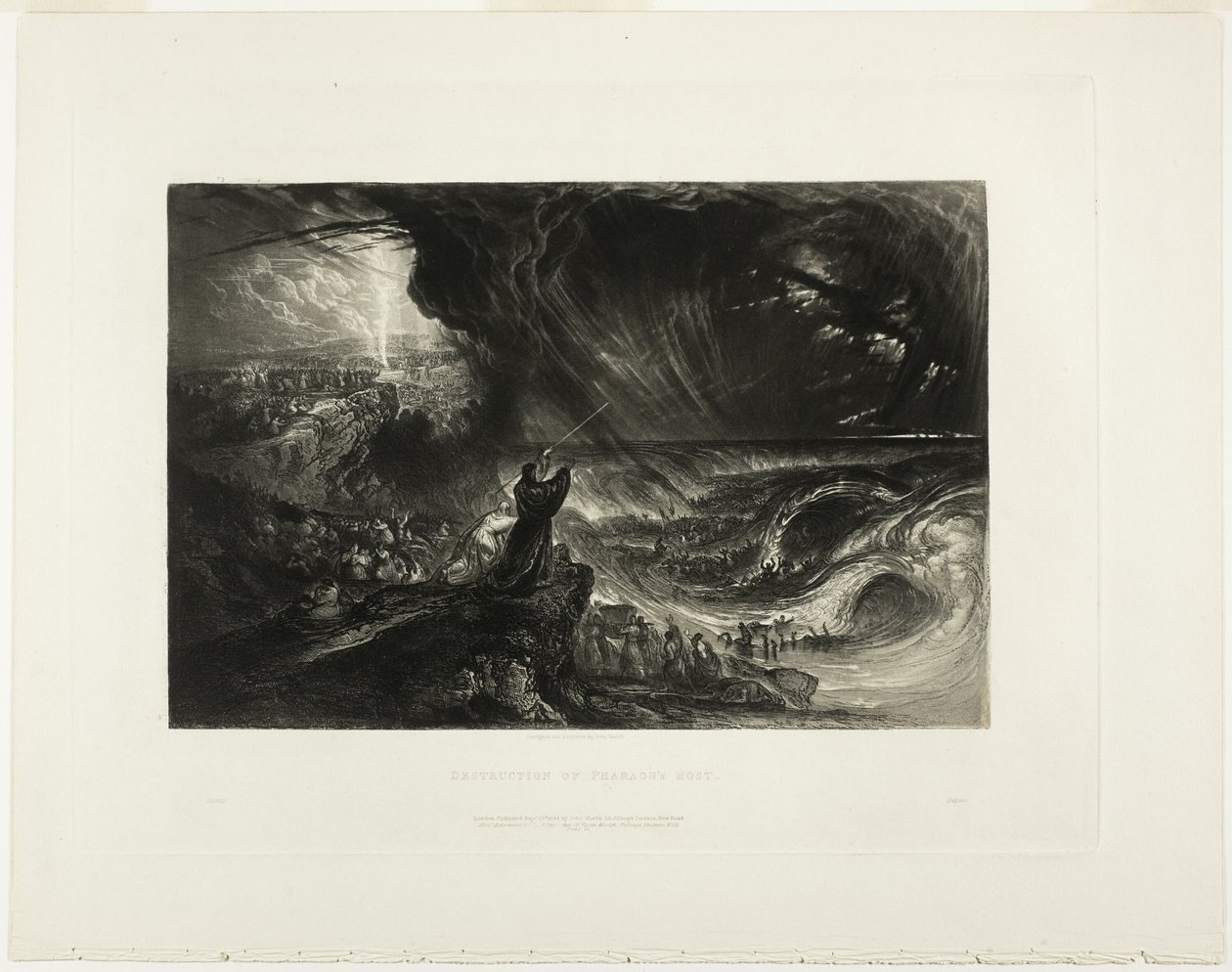 Destrucción de las huestes del faraón, de Ilustraciones de la Biblia de John Martin
