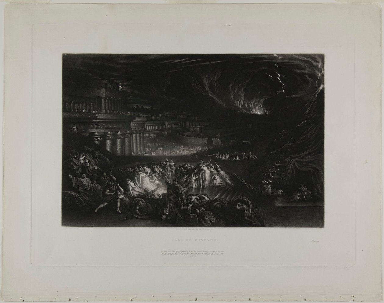 La caída de Nínive, de Ilustraciones de la Biblia de John Martin