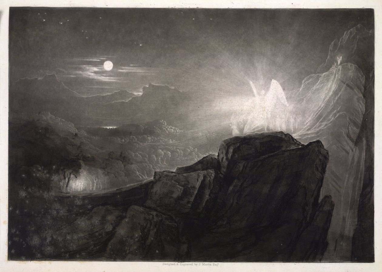 Ilustración de Paradise Lost de John Martin