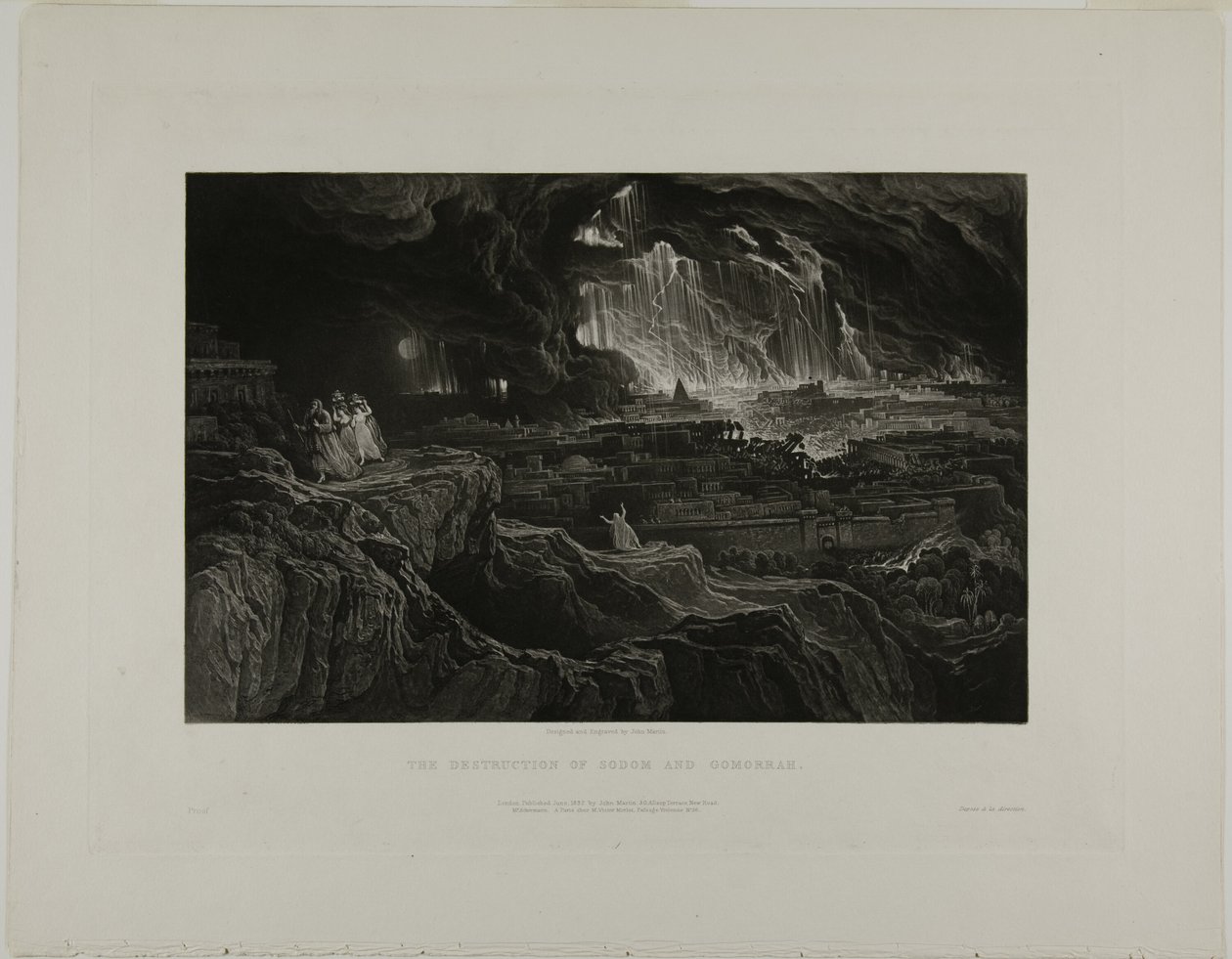 La Destrucción de Sodoma y Gomorra, de Ilustraciones de la Biblia de John Martin
