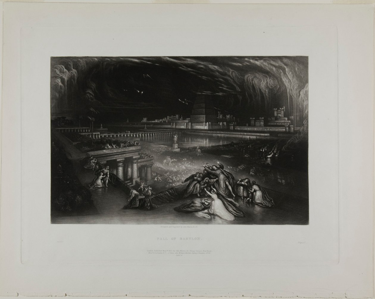 La caída de Babilonia, de Ilustraciones de la Biblia de John Martin