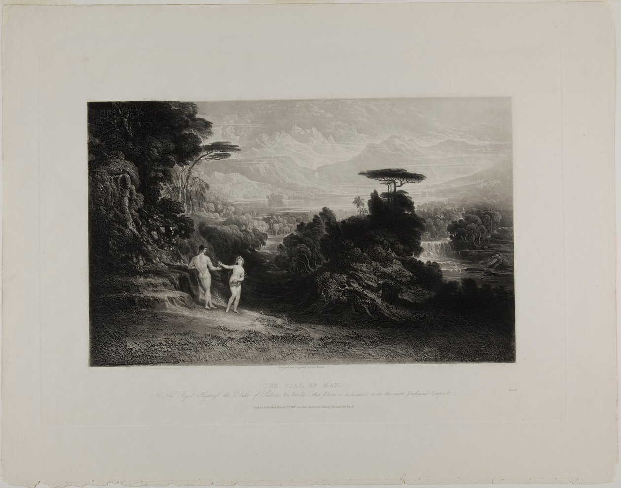 La caída del hombre, de Ilustraciones de la Biblia de John Martin