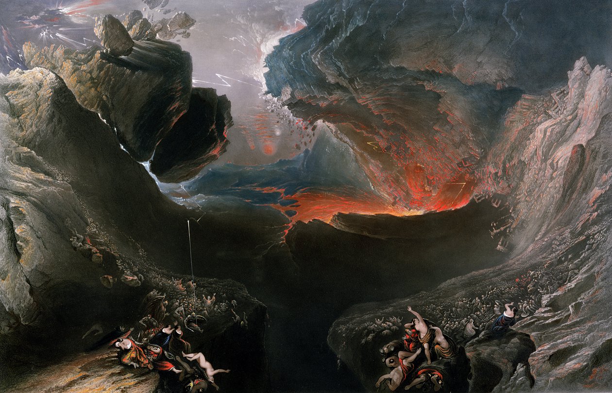 El Gran Día de Su Ira, grabado por Charles Mottram, publicado por Thomas McLean, Londres en 1857 de John Martin