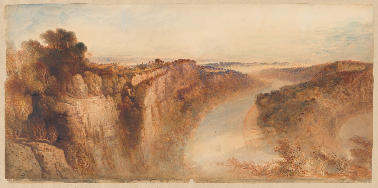 Vista en el río Wye, mirando hacia Chepstow de John Martin