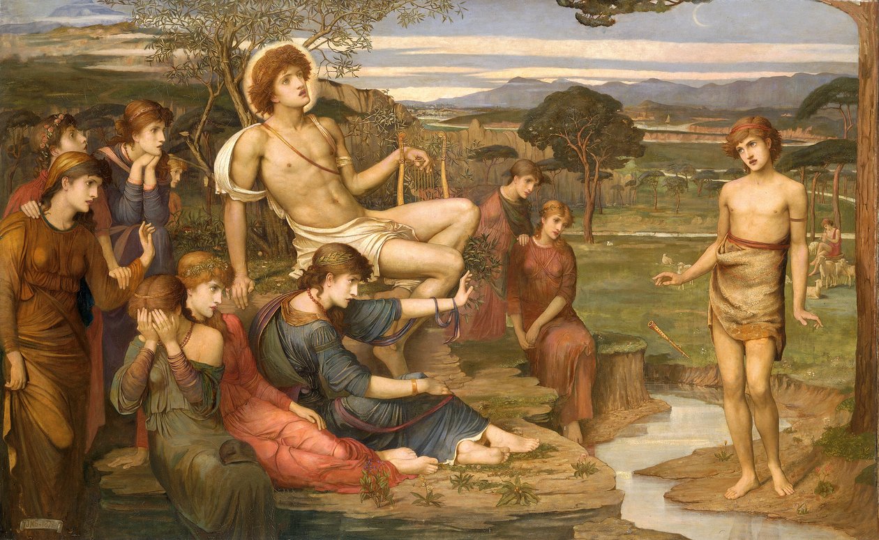 Apolo y Marsias de John Melhuish Strudwick