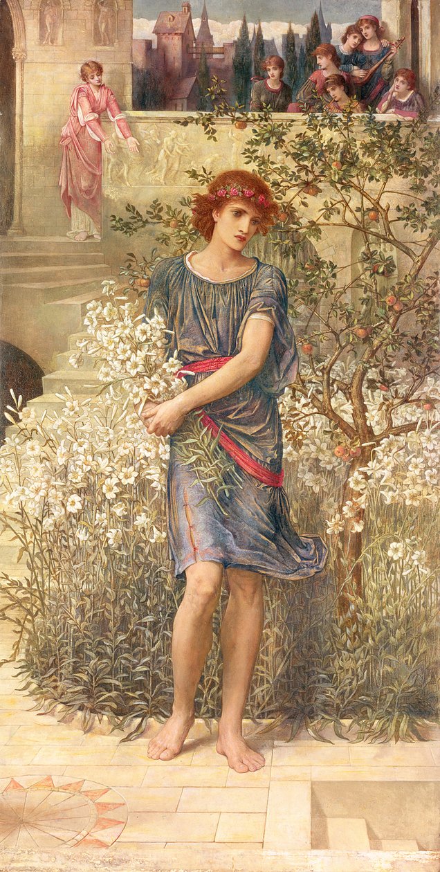 Mi amado ha bajado a su jardín, del Cantar de los Cantares de John Melhuish Strudwick