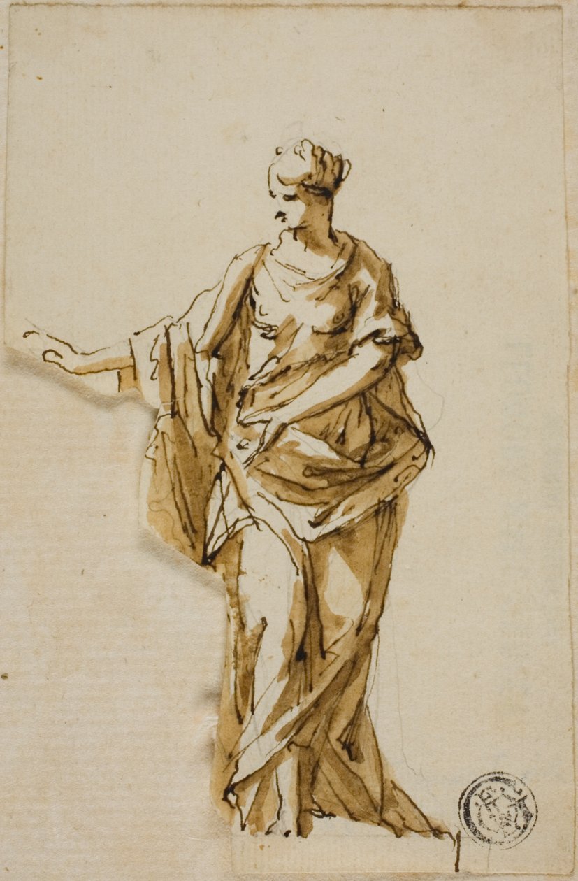 Figura femenina de pie con el brazo derecho levantado de John Michael Rysbrack