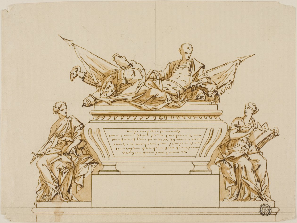 Diseño no ejecutado para el monumento al primer duque de Marlborough de John Michael Rysbrack