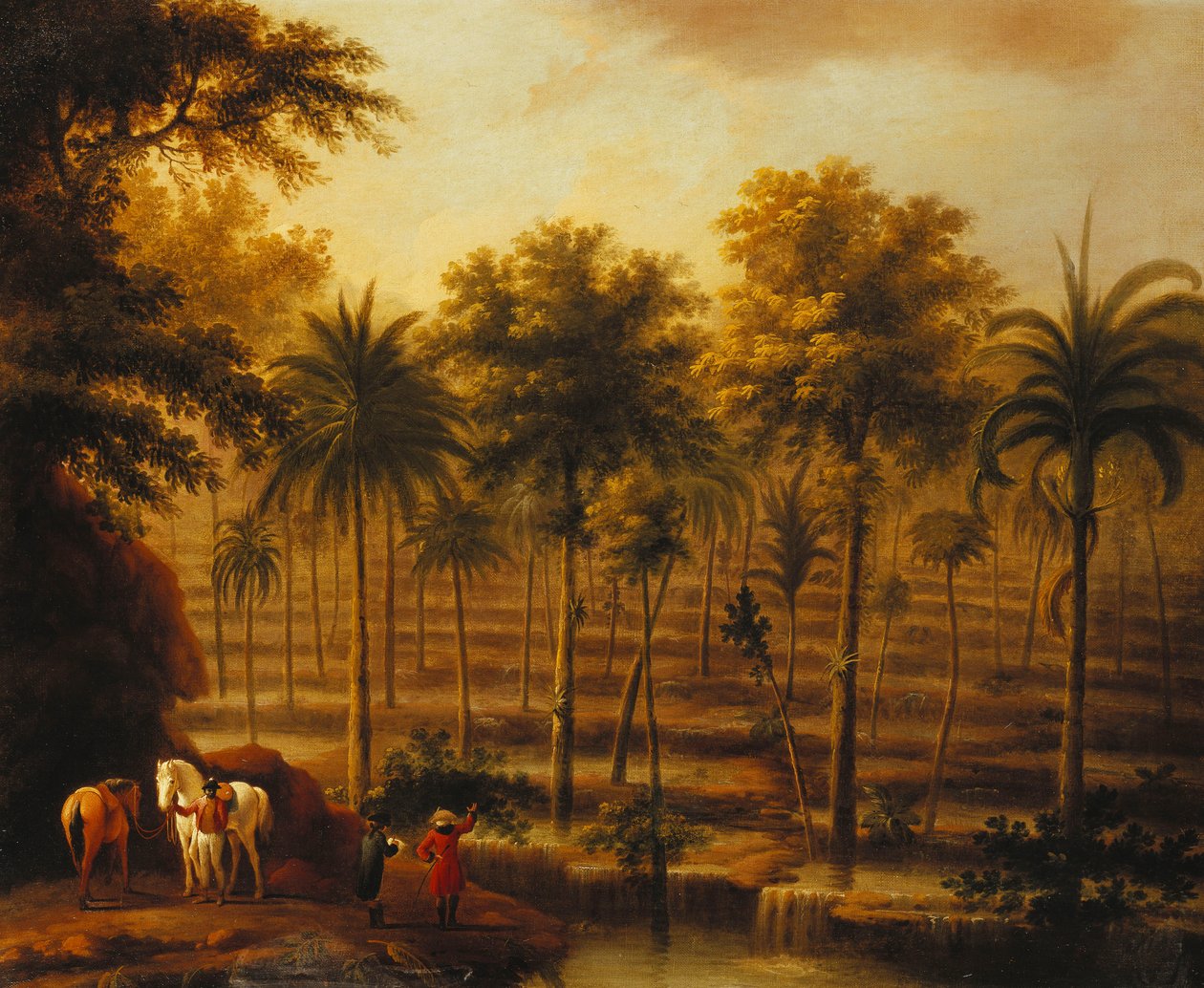 Una vista de las cascadas del río Roaring, Jamaica de John Milton