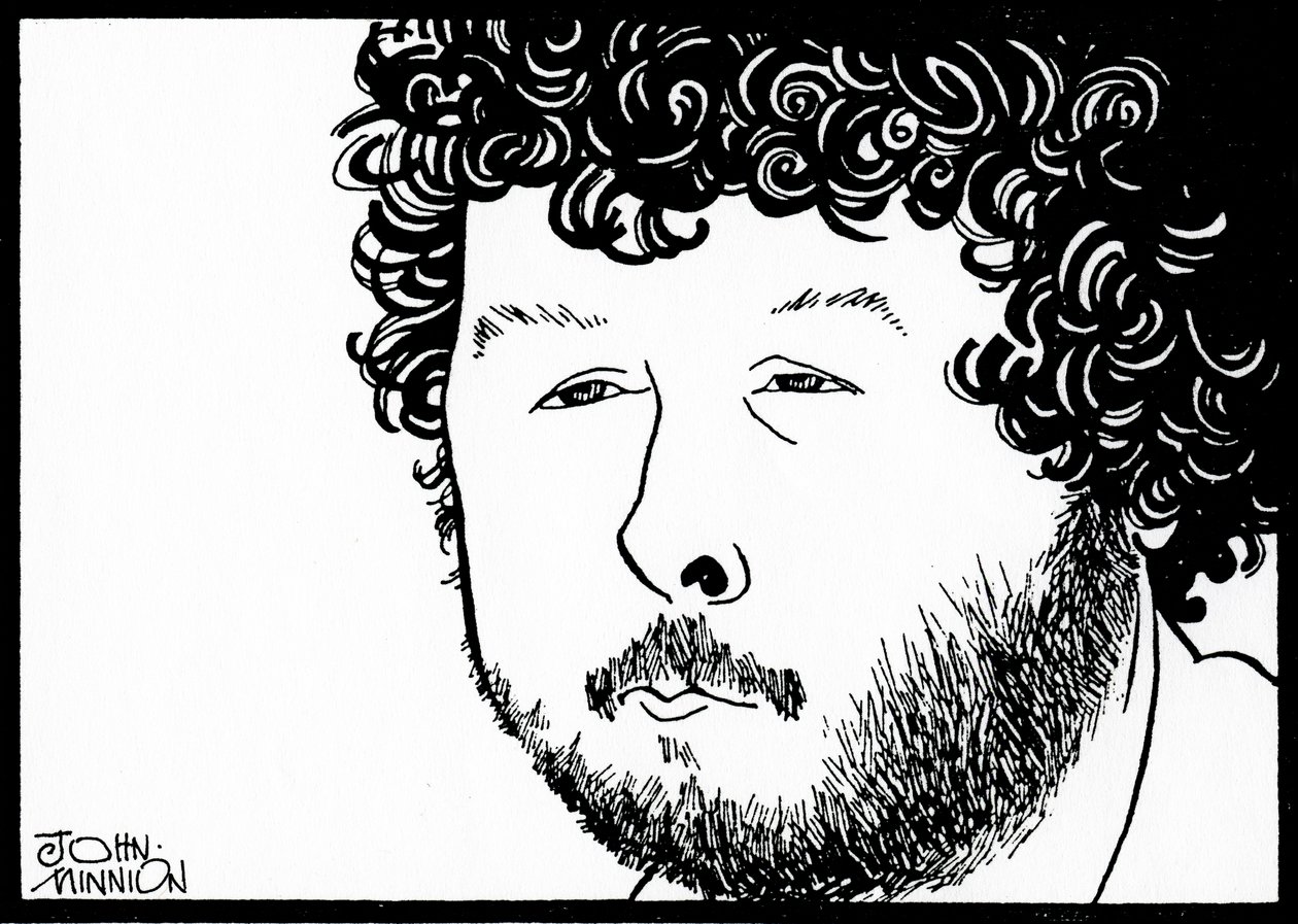 BIRTWISTLE, Harrison - caricatura de John Minnion Compositor inglés de John Minnion