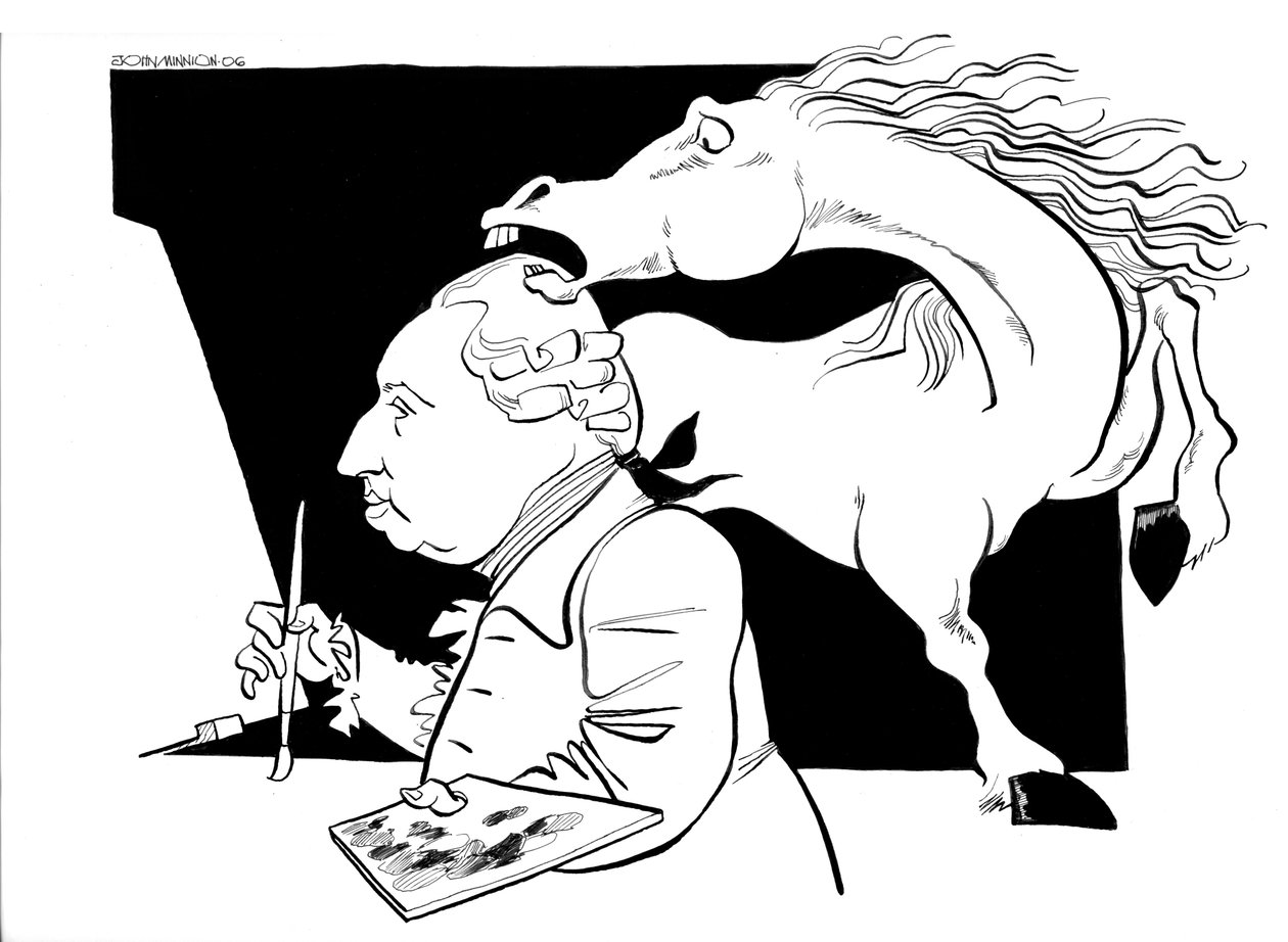 George Stubbs caricaturista, pintor británico: 25 de agosto de 1724 - 10 de julio de 1806 de John Minnion