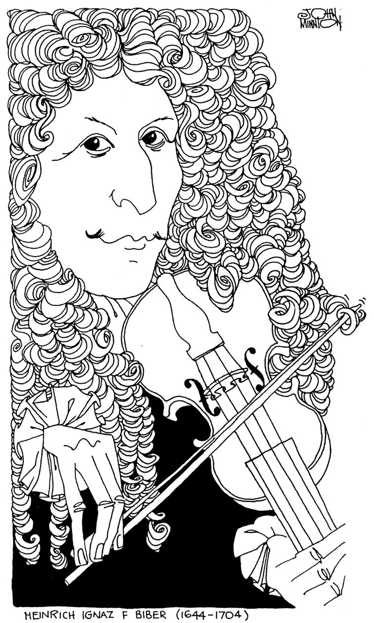 Heinrich Ignaz Franz von Biber por John Minnion de John Minnion