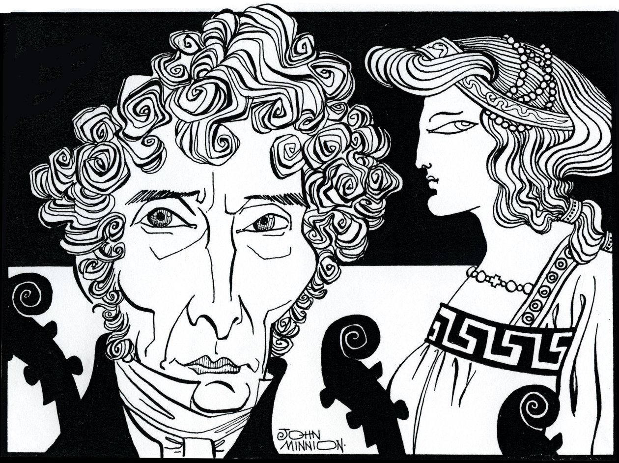 Luigi Cherubini con Médée (personaje de la ópera cómica del mismo nombre) de John Minnion