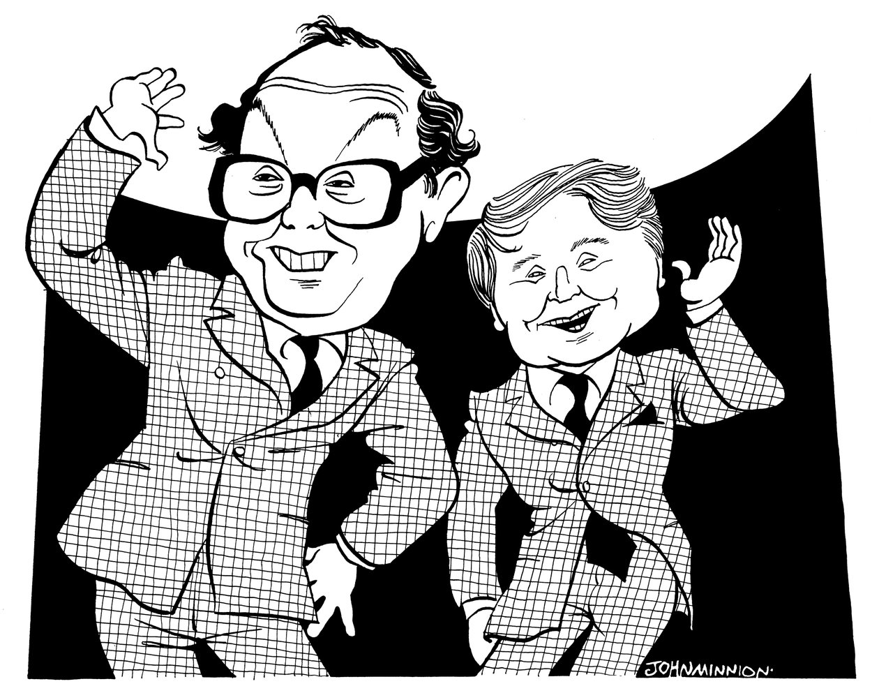 Morcambe y Wise - caricatura de John Minnion de John Minnion