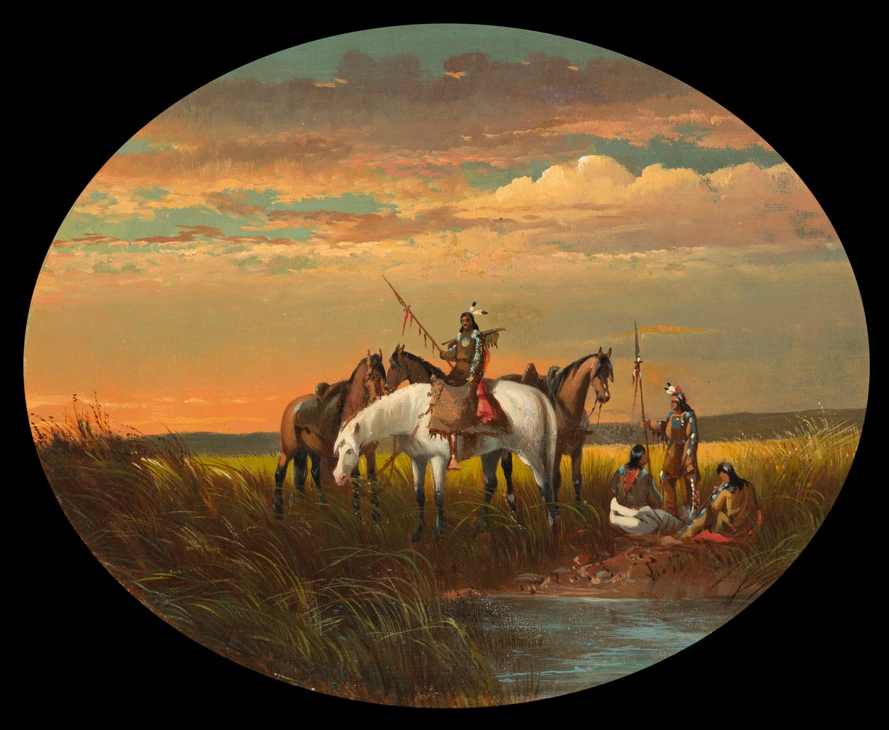 Una parada en la pradera para fumar, c.1870 de John Mix Stanley