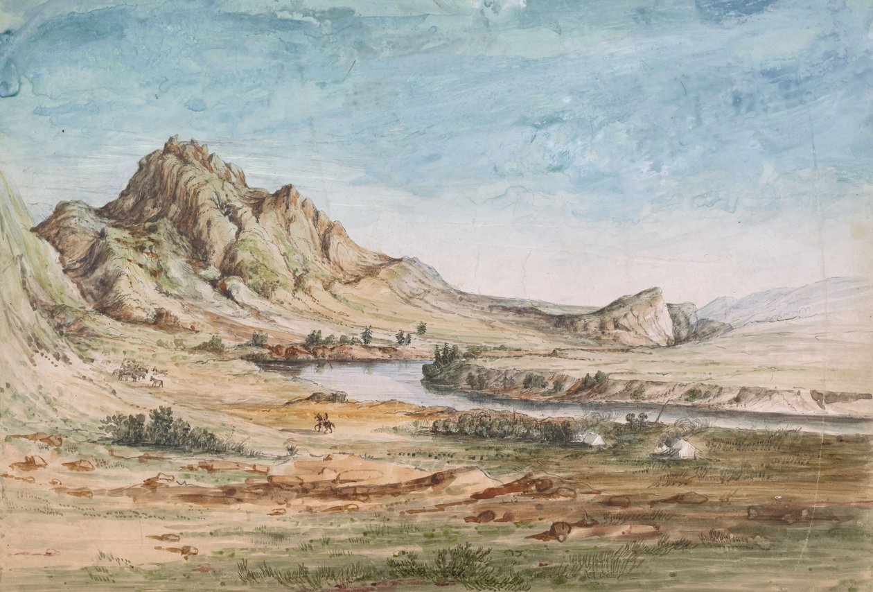 Dientes de oso, río Misuri, Puerta de las Montañas de John Mix Stanley