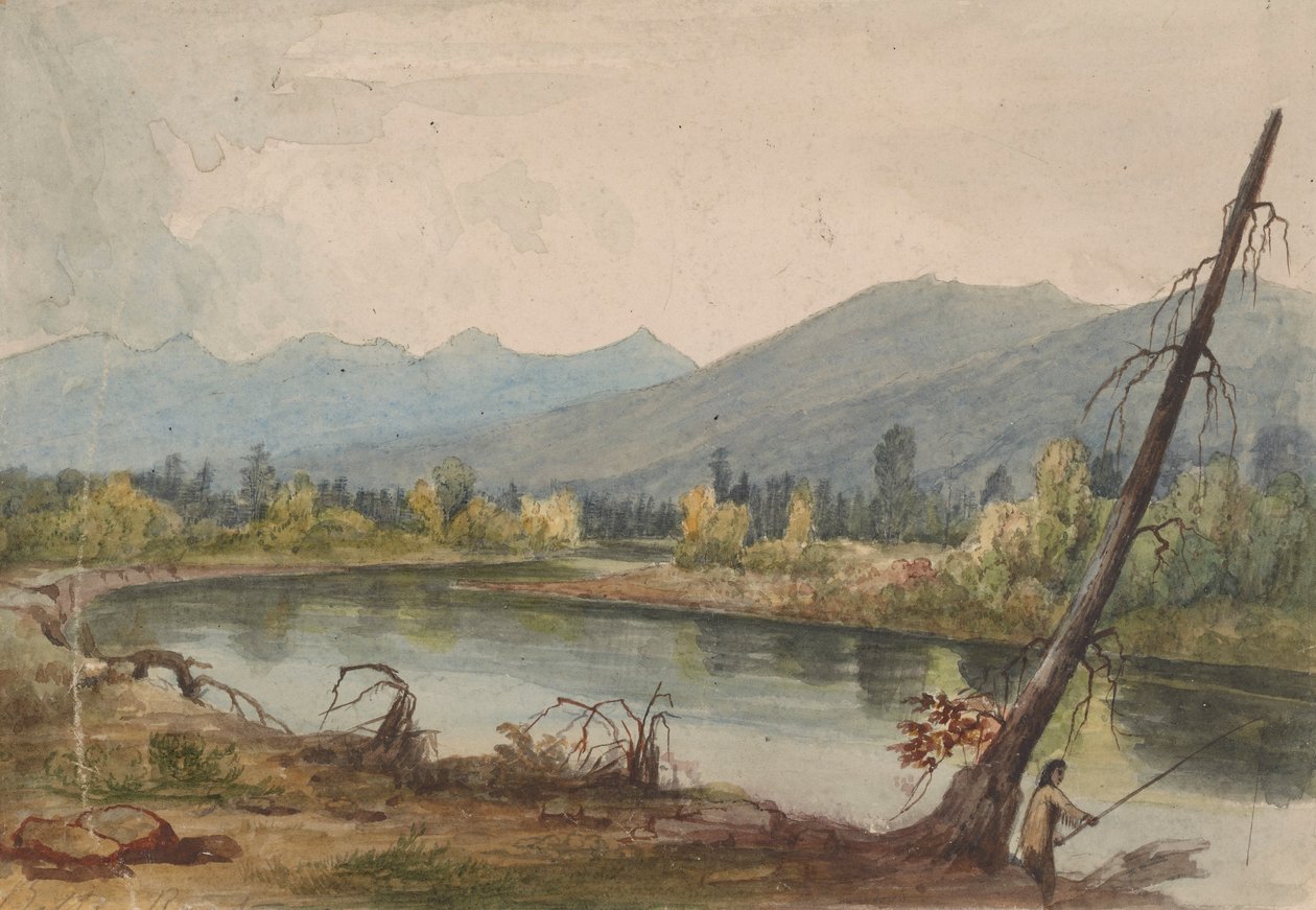 Río Bitterroot cerca de Fort Owen de John Mix Stanley