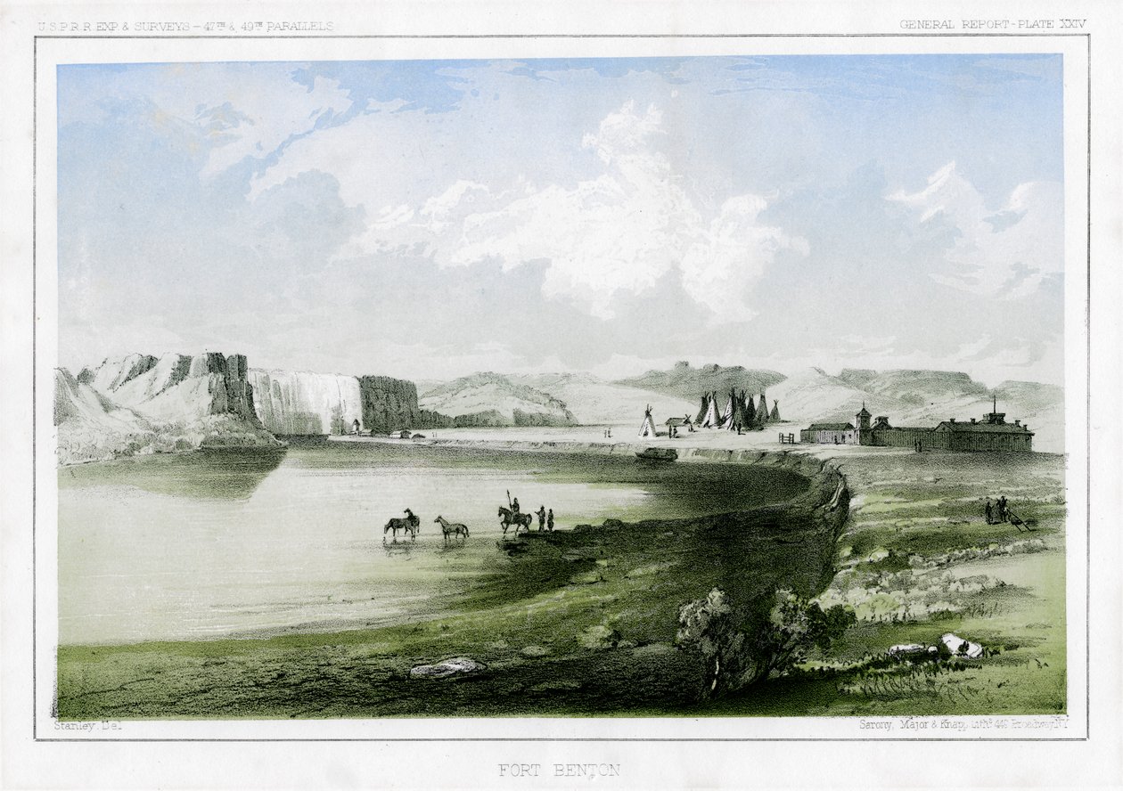 Fort Benton, Montana, EE.UU., 1856 de John Mix Stanley