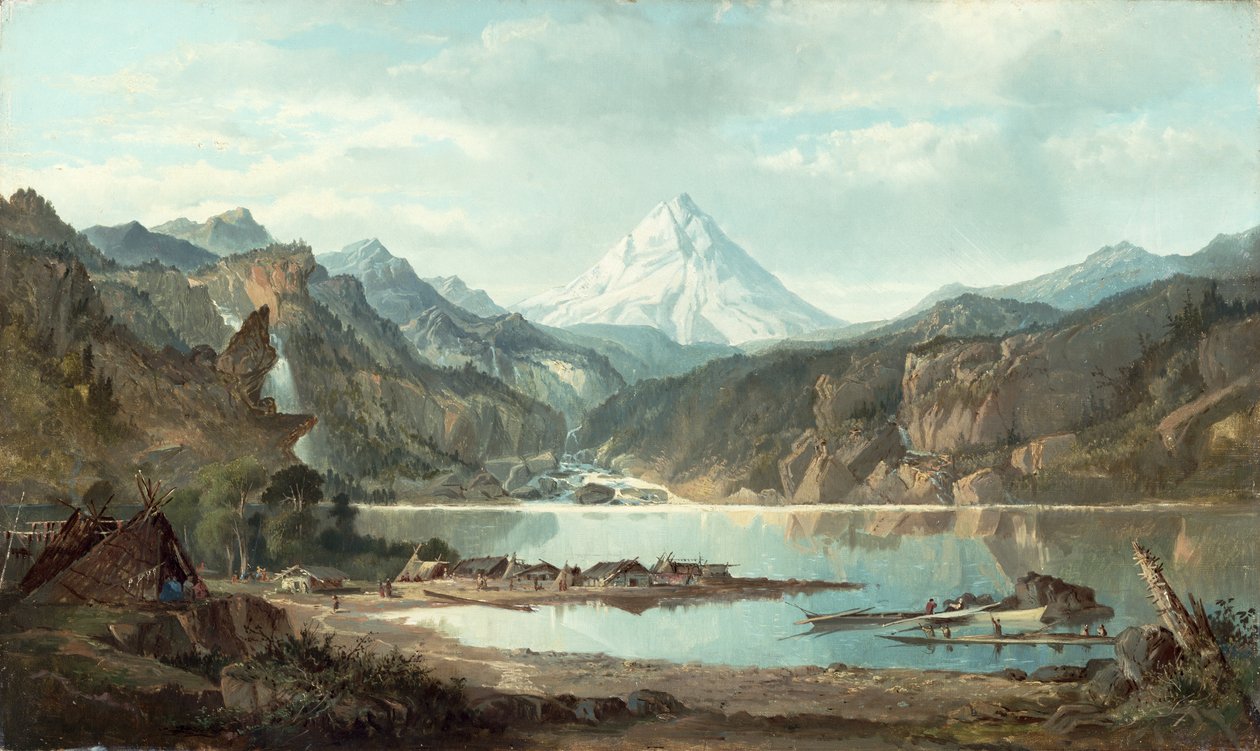 Paisaje de Montaña con Indios, 1870-75 de John Mix Stanley