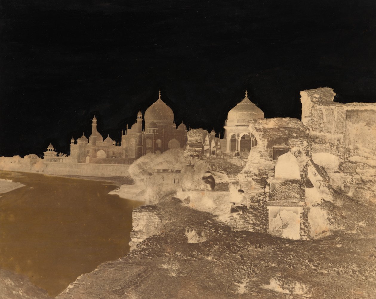 Taj Mahal desde el Este,c. 1858-1862 (foto) de John Murray