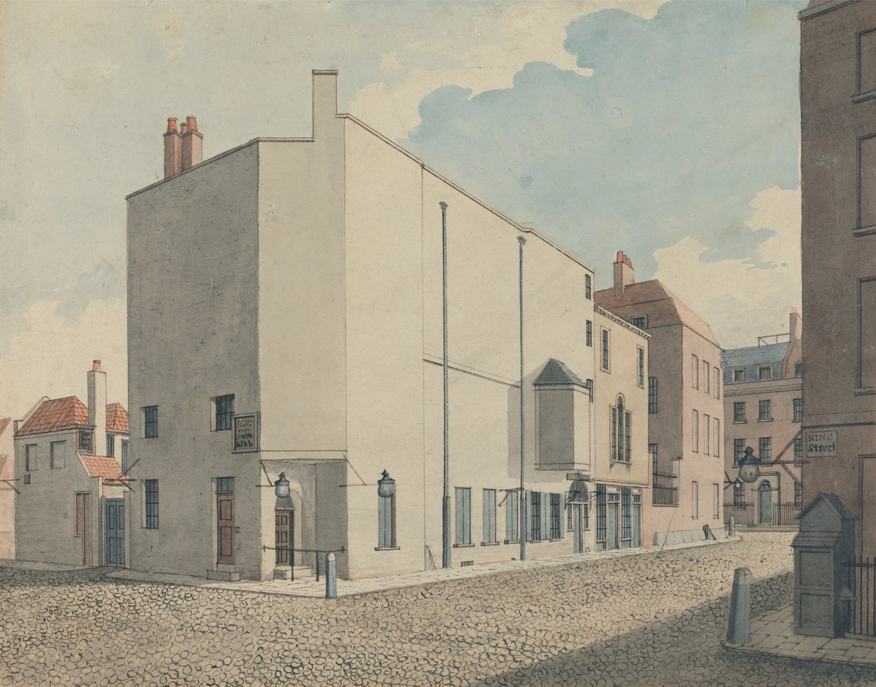 Argyll Concert Rooms, Regent Street, Londres: Perspective de John Nash