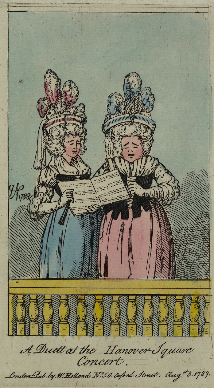 Un Dueto en el Concierto de Hanover Square, 1788 de John Nixon
