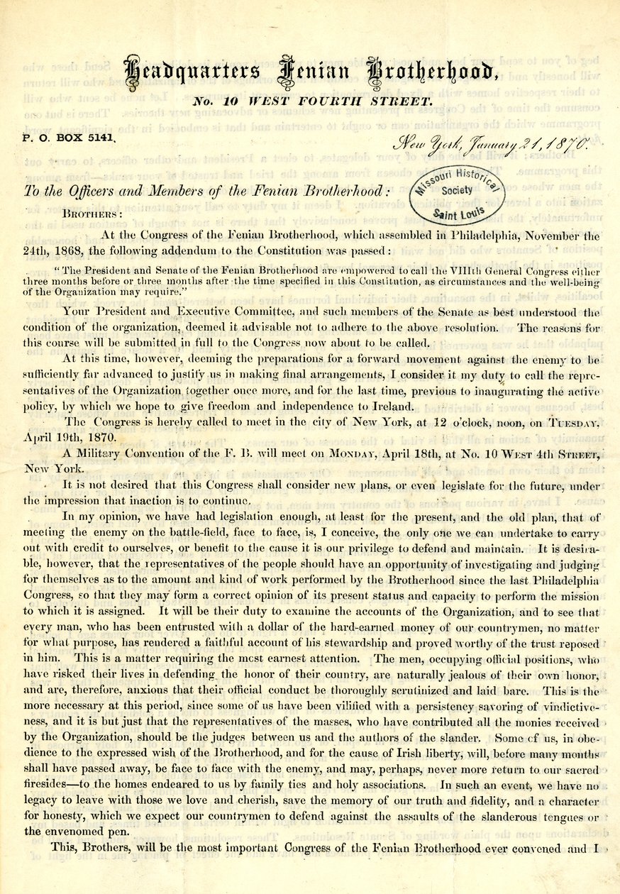 Carta circular de John O
