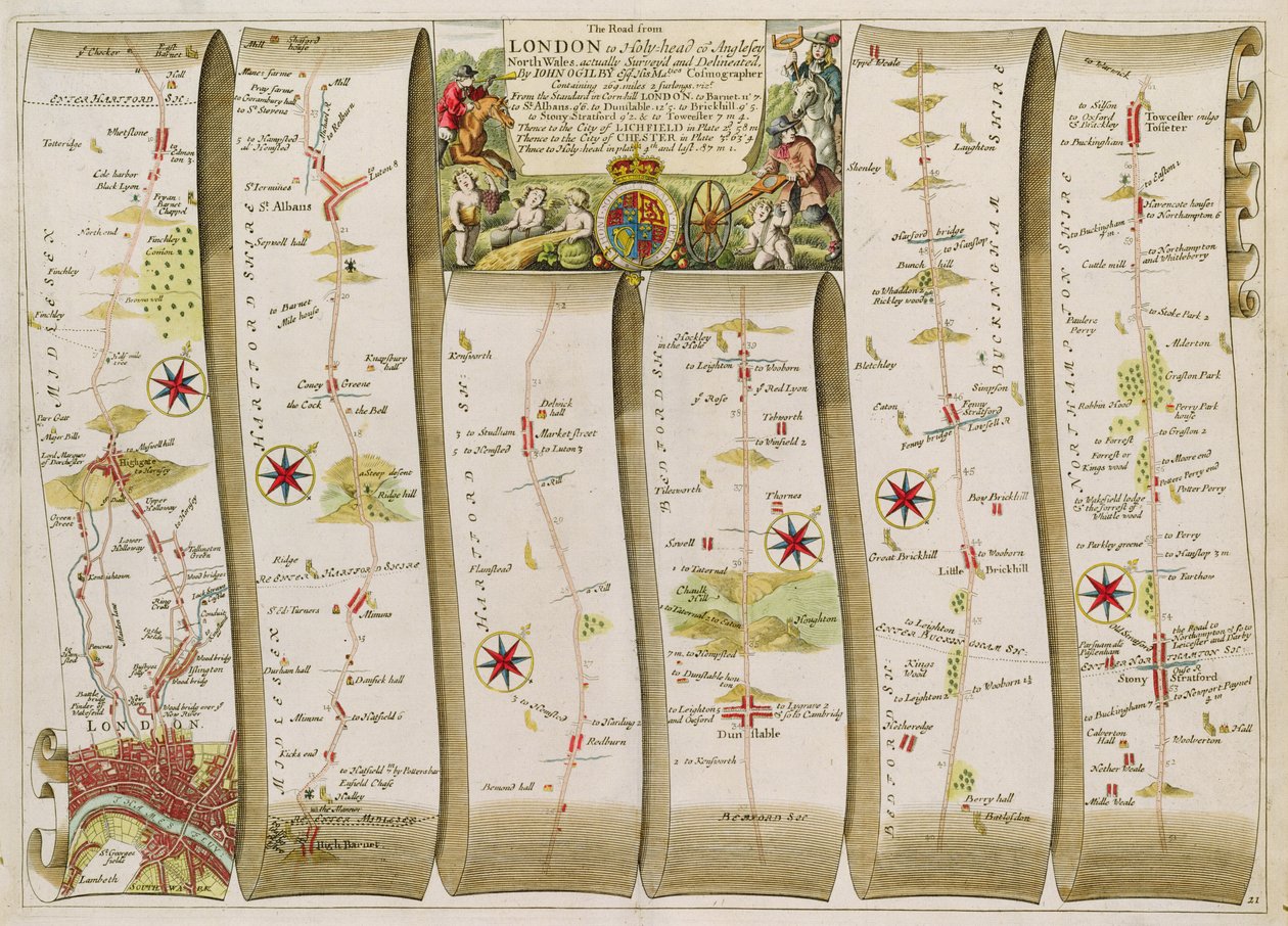 El camino de Londres a Holy-Head de John Ogilby