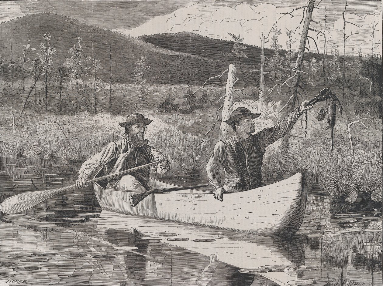 Trampas en los Adirondacks, Every Saturday, Vol. I, Nueva Serie, 24 de octubre de 1870 de John Parker Davis