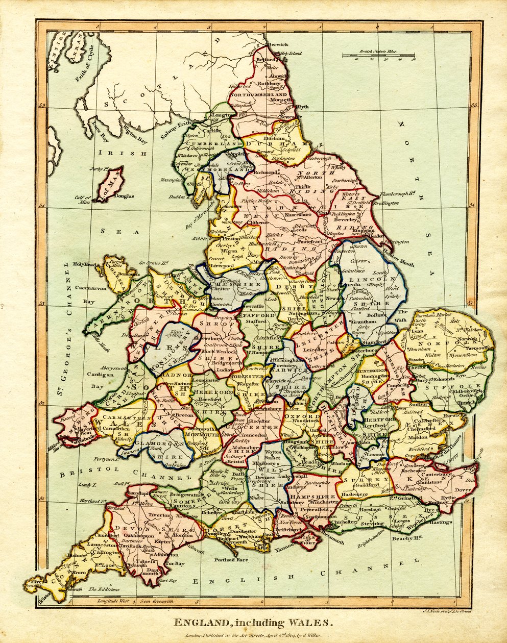 Mapa de Inglaterra y Gales de John Pass