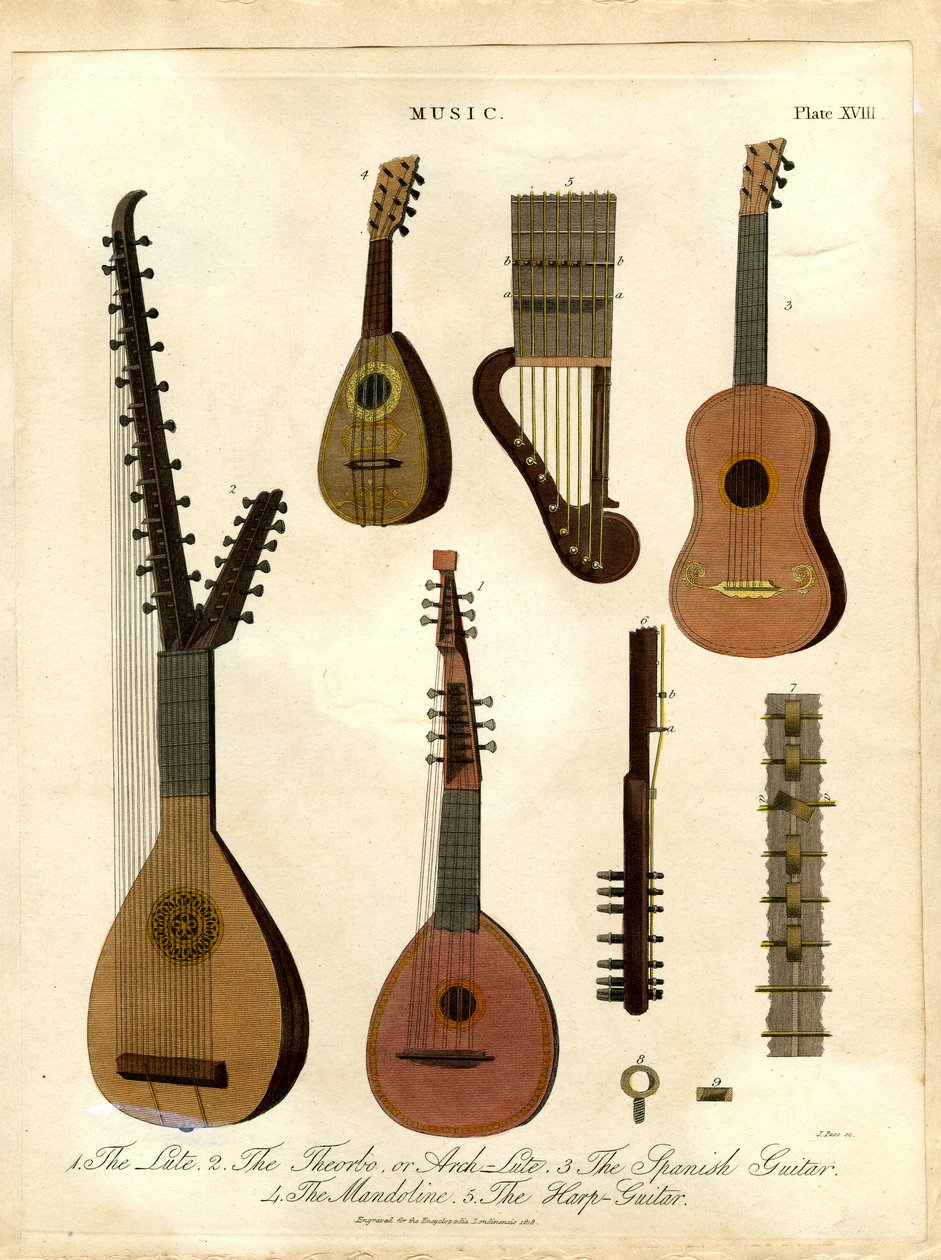 El Laúd;La Tiorba;o Archilaúd;La Guitarra Española;La Mandolina;El Arpa-Guitarra de John Pass