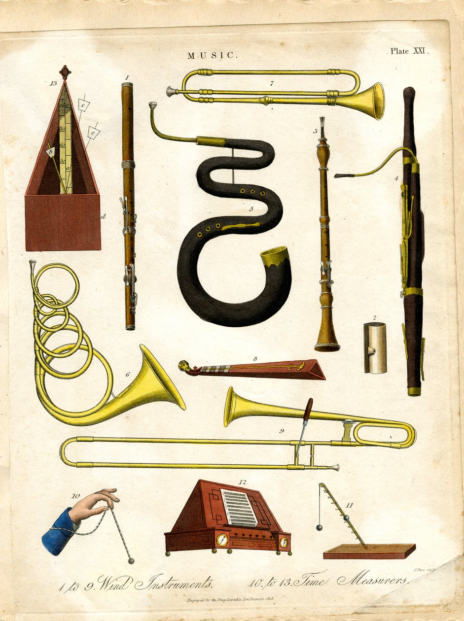 Instrumentos de viento y cronómetros para música de John Pass