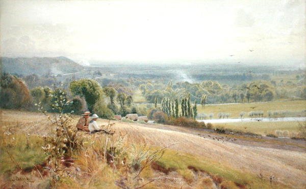 Vista desde Hedsor Hill en el Támesis, cerca de Cookham de John Pedder