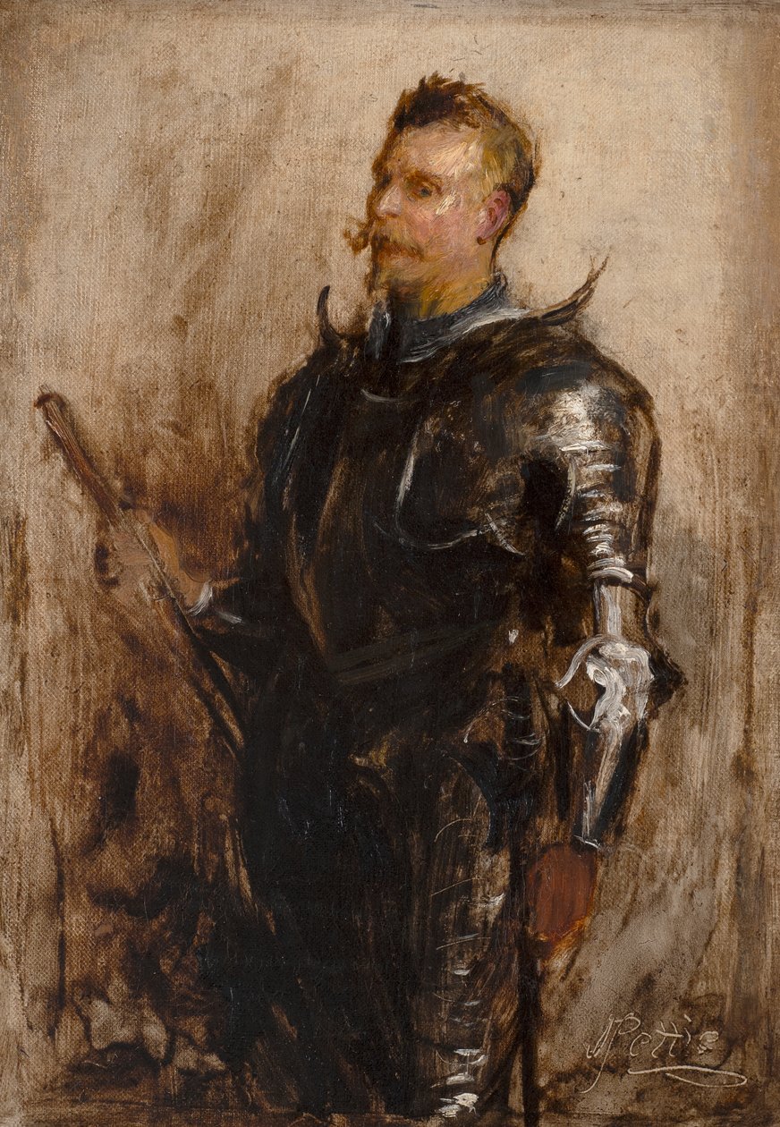 Estudio de un caballero (óleo sobre lienzo) de John Pettie