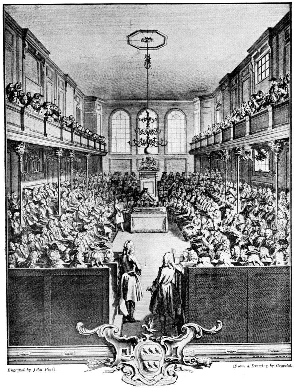 La Cámara de los Comunes, 1742, c1920 de John Pine