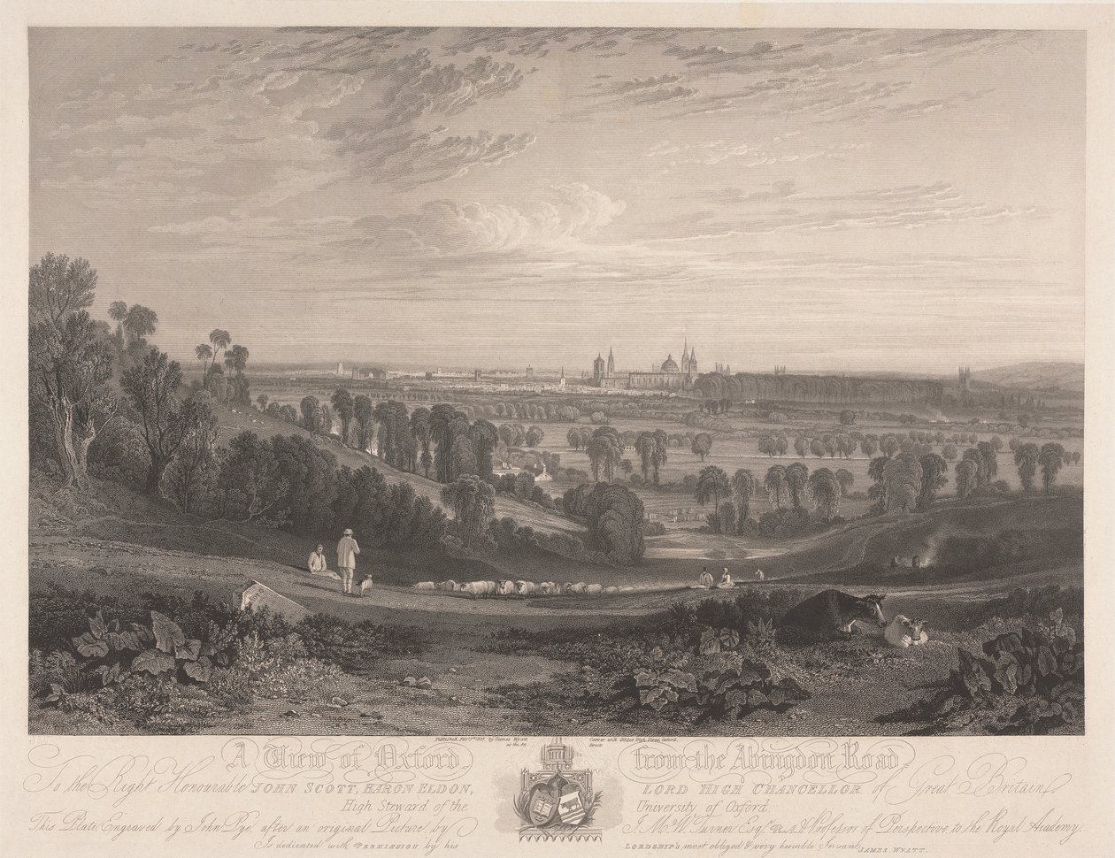Vista de Oxford desde la carretera de Abingdon de John Pye