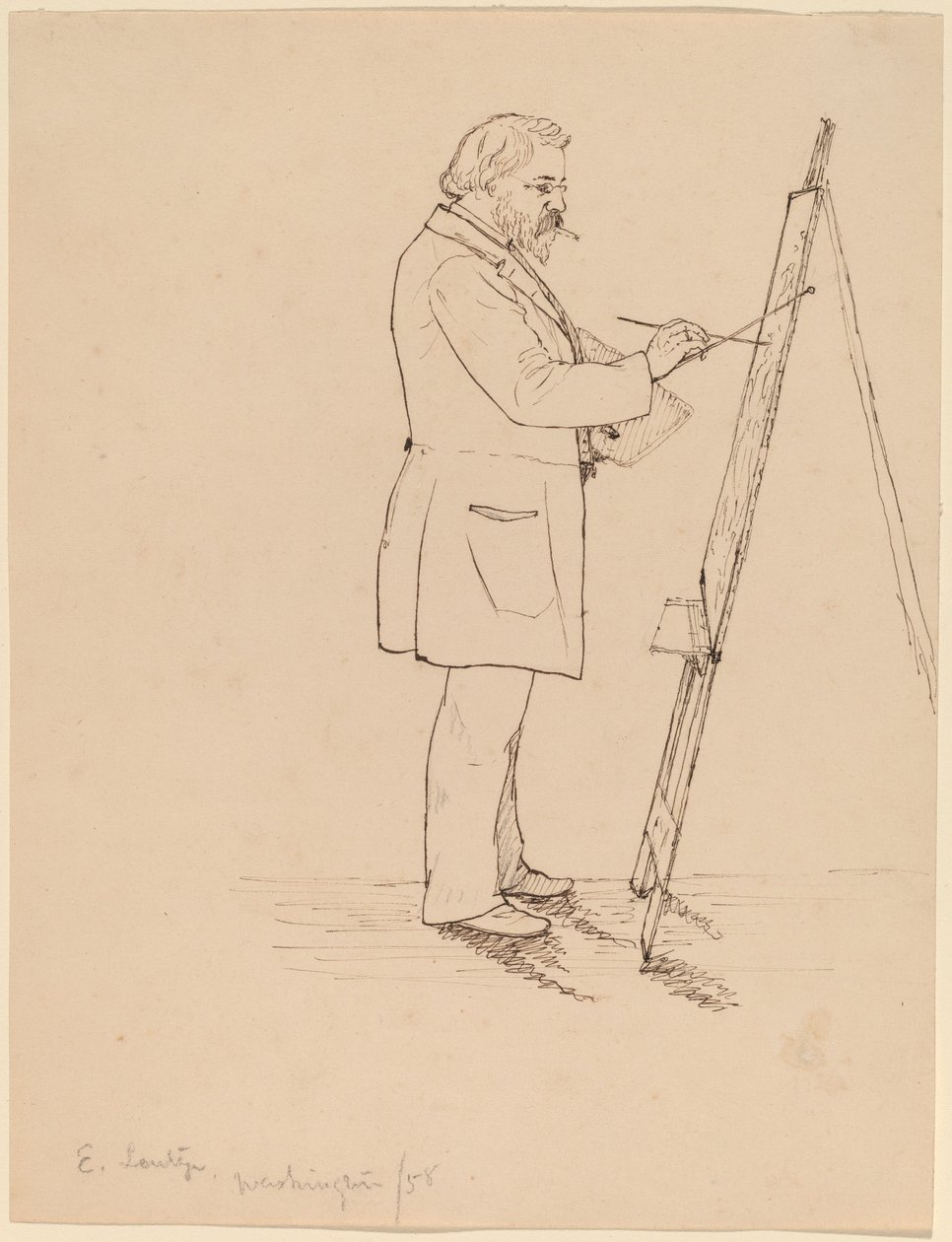 Dibujando - Emanuel Leutze de John Quincy Adams Ward