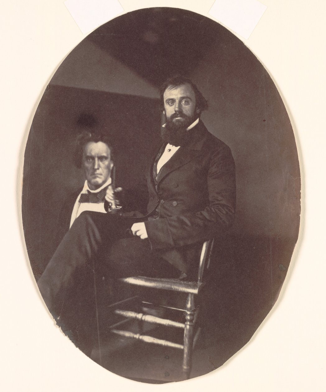 John R. Johnston con pintura de John R. Johnston