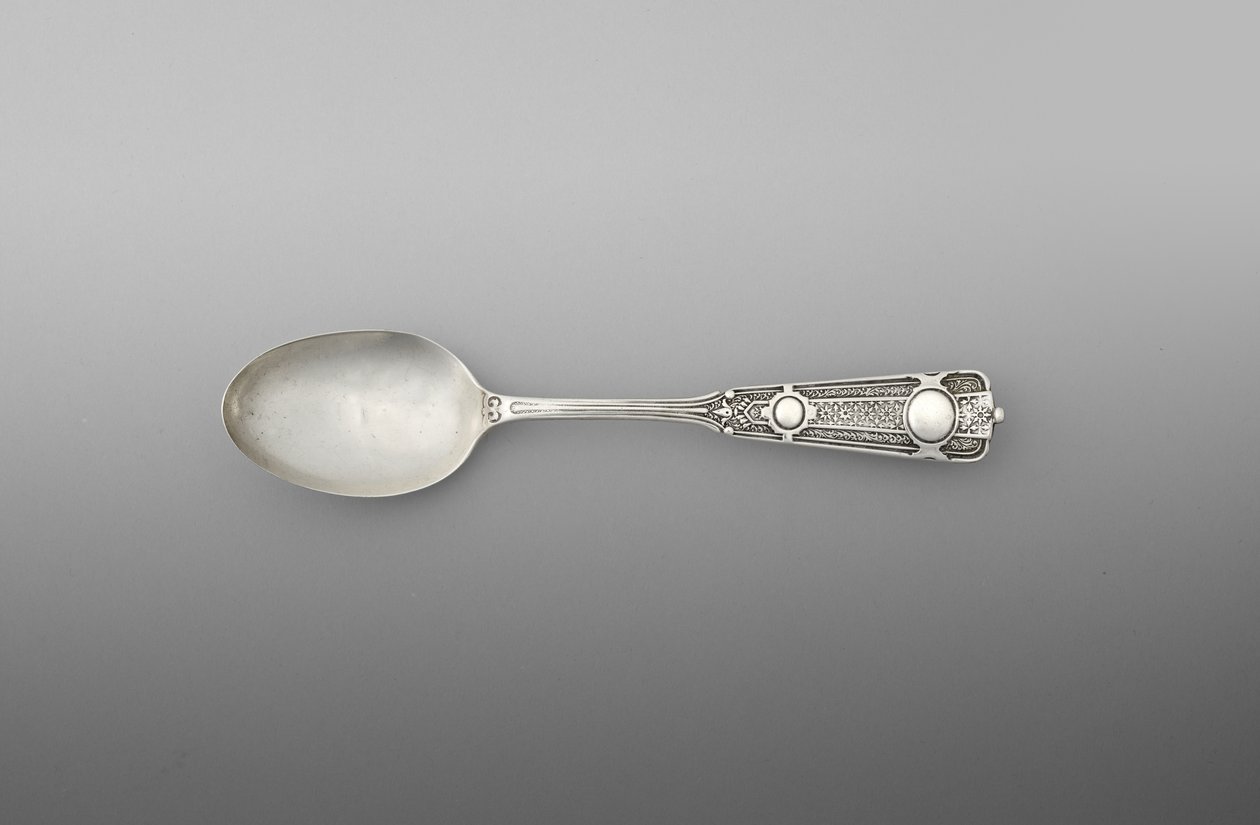 Cucharilla (una de un par), c.1860-90 (plata) de John R. Wendt