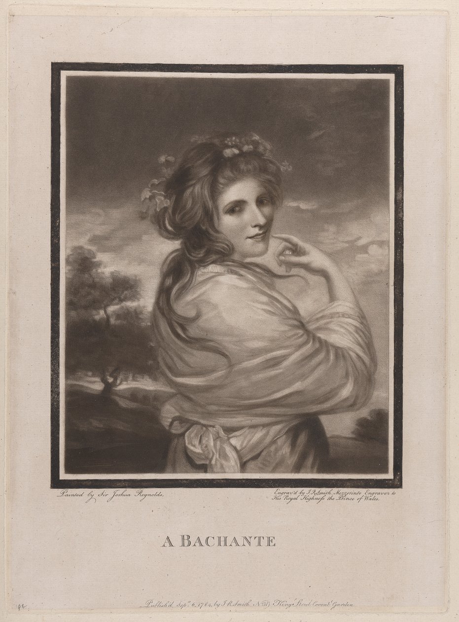 Una Bachante (Emma Hart, más tarde Lady Hamilton) de John Raphael Smith