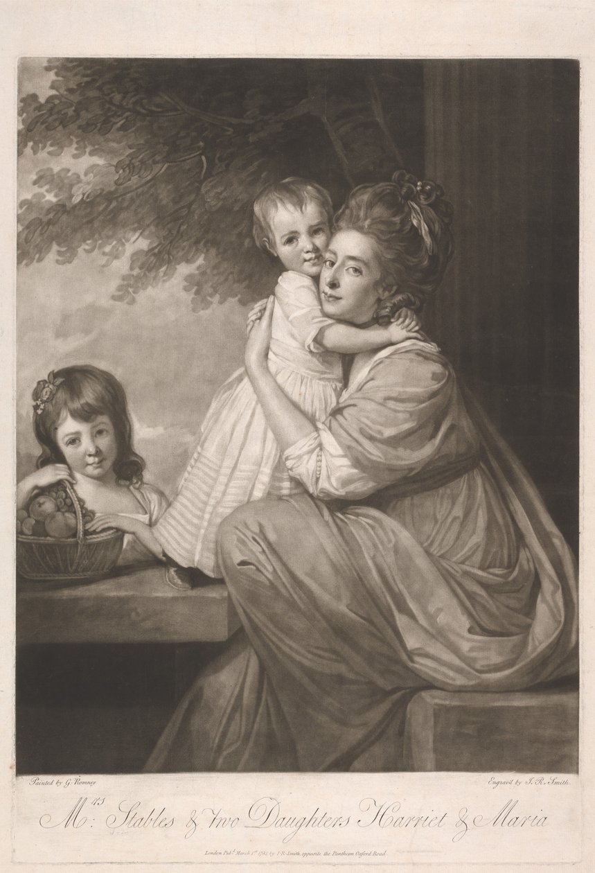 La señora Stables y sus dos hijas, Harriet y Maria de John Raphael Smith