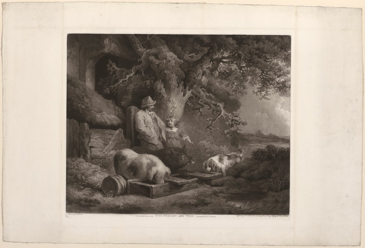 Campesino y Cerdos de John Raphael Smith