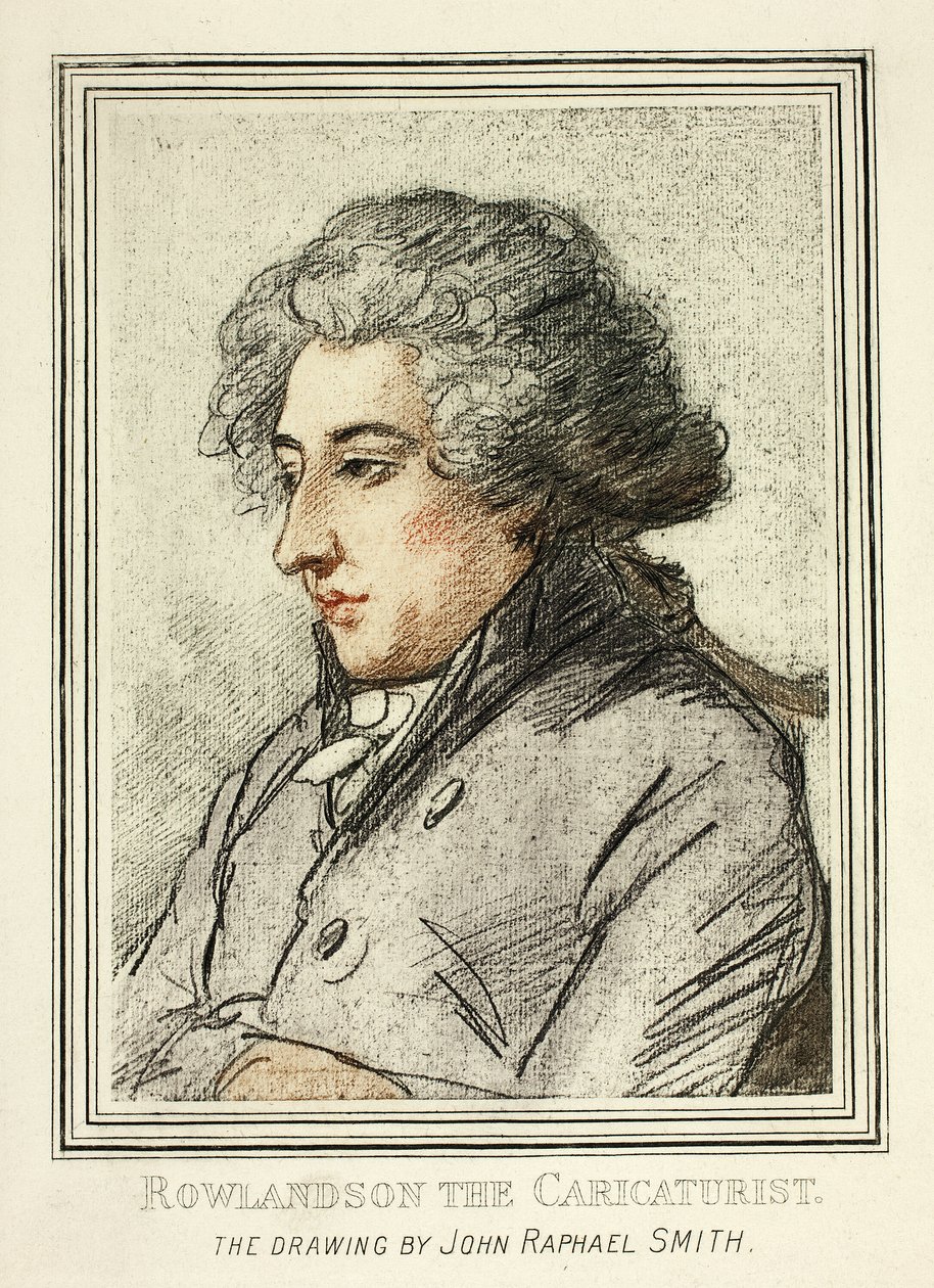 Retrato de Thomas Rowlandson, de Reproducciones de Dibujos de Viejos Maestros en el Museo Británico de John Raphael Smith