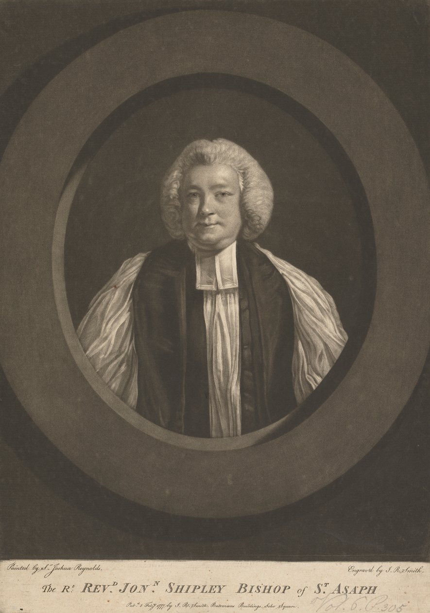 Reverendo Jonathan Shipley, Obispo de St. Asaph de John Raphael Smith