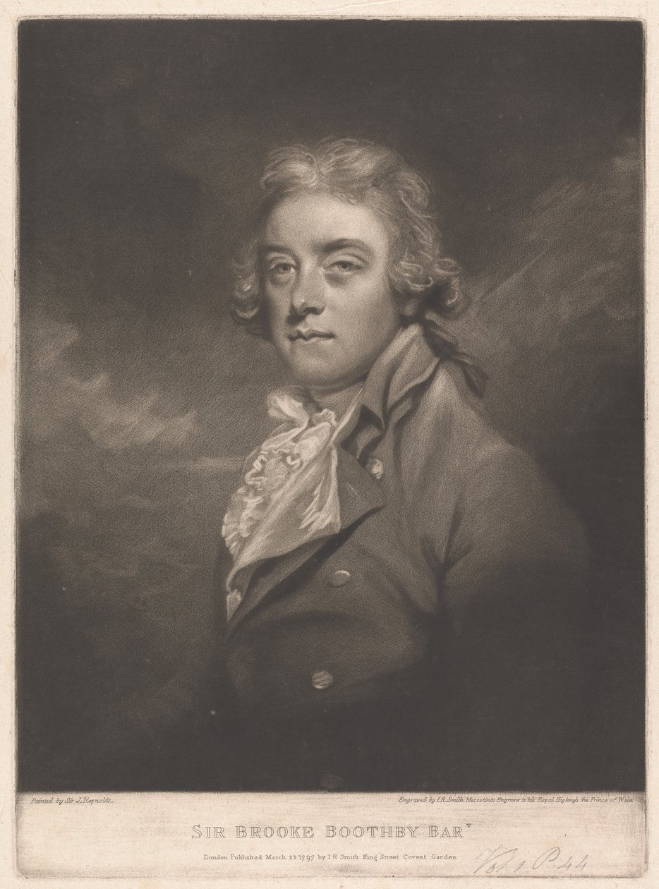 Sir Brooke Boothby, sexto baronet Boothby de Broadlow Ash de John Raphael Smith